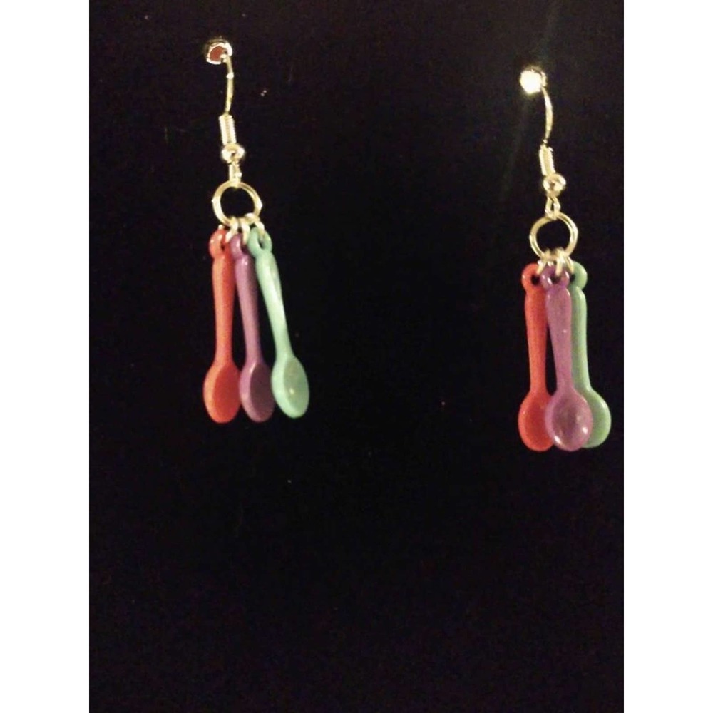 Mini dangle spoon earrings